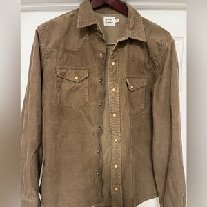 FLINT AND TINDER
Corduroy Western Shirt
 in Whiskey